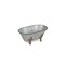 Contemporary Home Living 10" Silver and Brown Galvanized Bathtub Tabletop Decoration